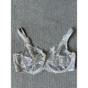 Soma Lace Embroidered Full Coverage Underwire Bra Beige 34D